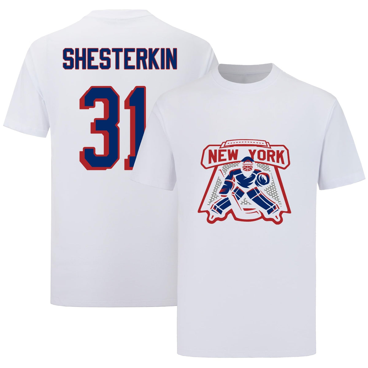 13 Mens/Womens/Kids Hockey T-Shirt No Brand/Logos 100% Cotton - White-31