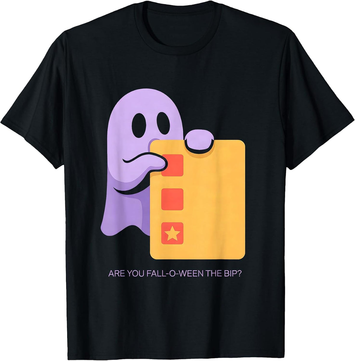 Men's Are You Fall-O-Ween The BIP Funny Teacher Halloween Ghost T-Shirt - Black