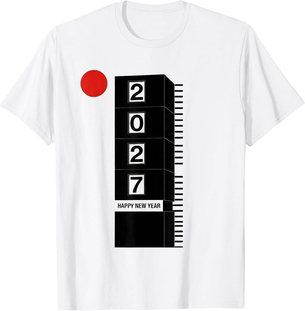 Men's Happy New Year 2027 Swiss International Family Party T-Shirt - White