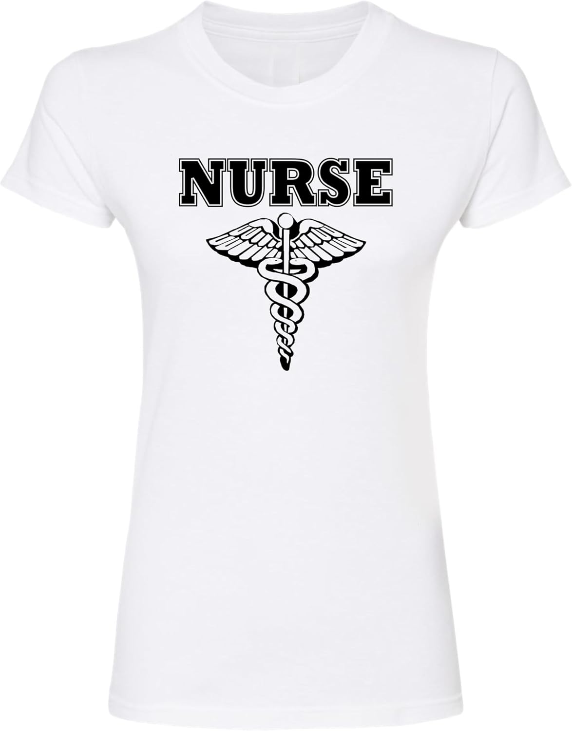 Go All Out Womens Nurse Logo Deluxe Soft T-Shirt - White