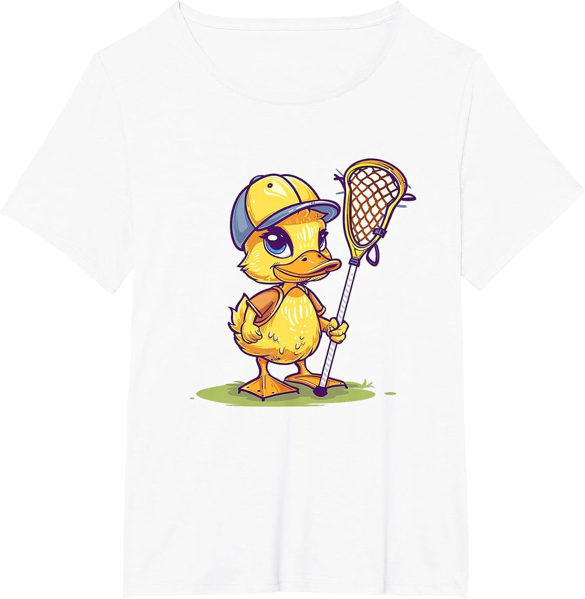 Cute Lacrosse Duck T-Shirt - White