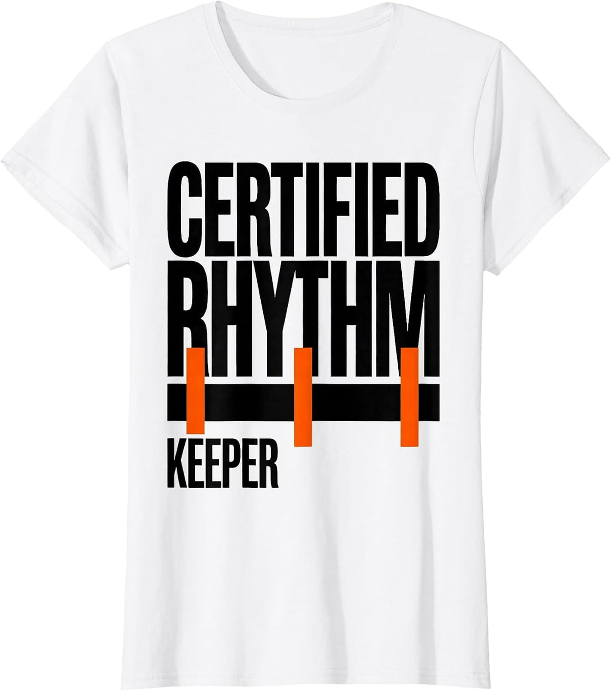 Certified Rhythm Keeper Brutalist Dialysis Nurse Nephrology T-Shirt - White