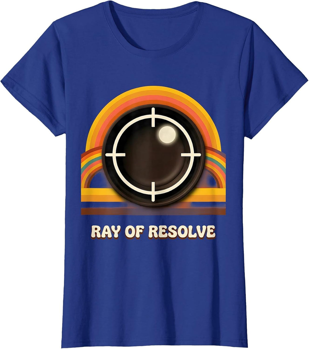 Women's Ray of Resolve Retro 70s Radiologic Technologist Humor T-Shirt - Royal Blue