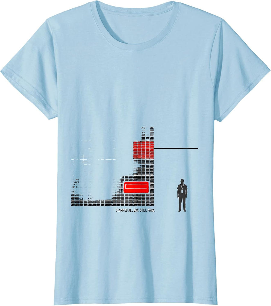 Women's Stamped All Day, Still Para Funny Paraprofessional SPED T-Shirt - Baby Blue