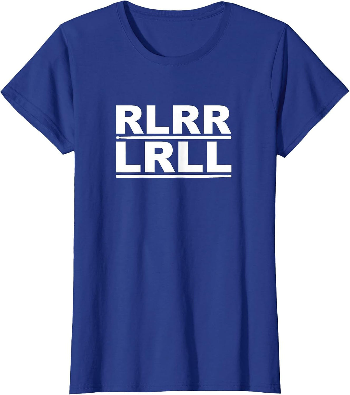 RLRR LRLL Drum Kit Drummer Paradiddle Musician RLRRLRLL T-Shirt - Royal Blue