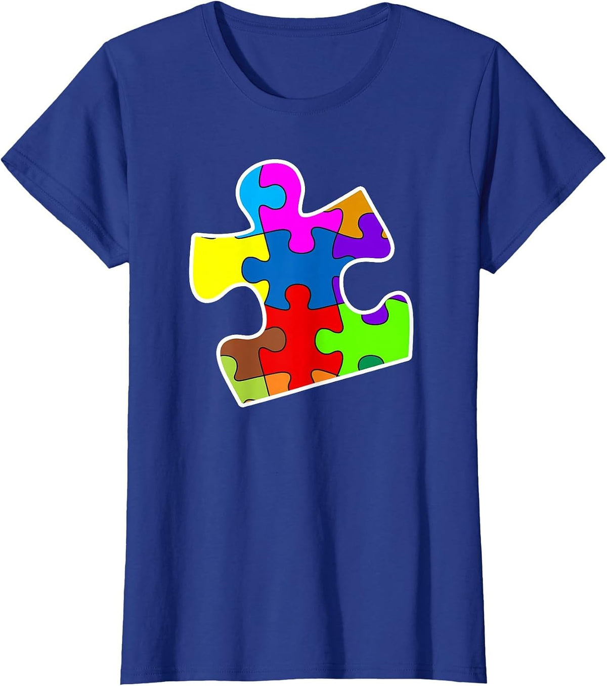 Autism Puzzle Piece - Autism T-Shirt - Royal Blue