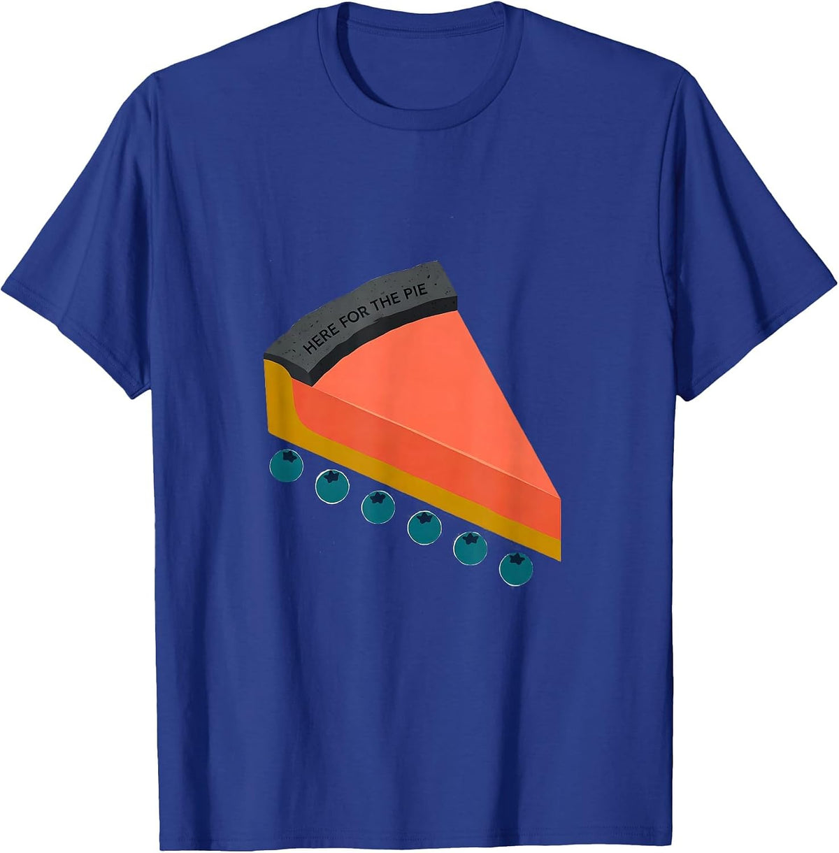 Here For The Pie Funny Thanksgiving Matching Family Holiday T-Shirt - Royal Blue