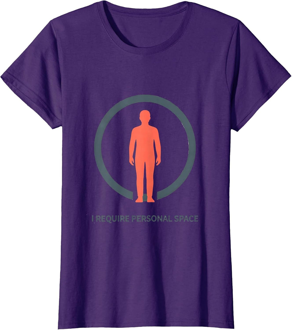 Women's I Require Personal Space Funny Astronomy Science Humor T-Shirt - Purple