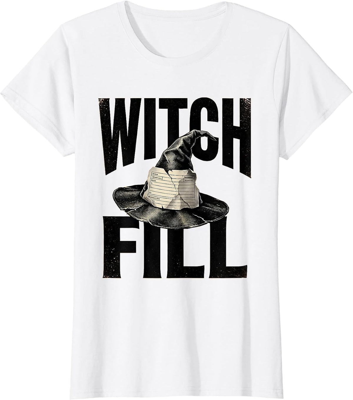 Women's Witchfill Funny Pharmacy Halloween Pharmacist Tech Crew T-Shirt - White