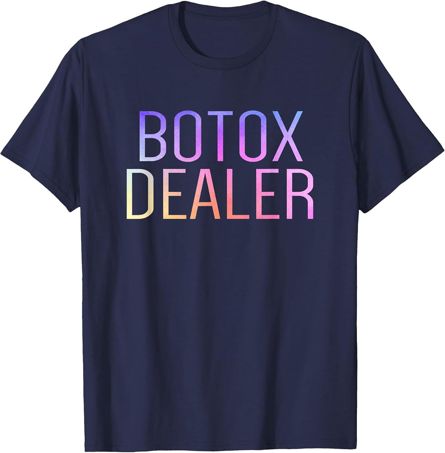 Botox Dealer Syringe Cosmetic Aesthetic Nurse Injector T-Shirt - Navy Blue