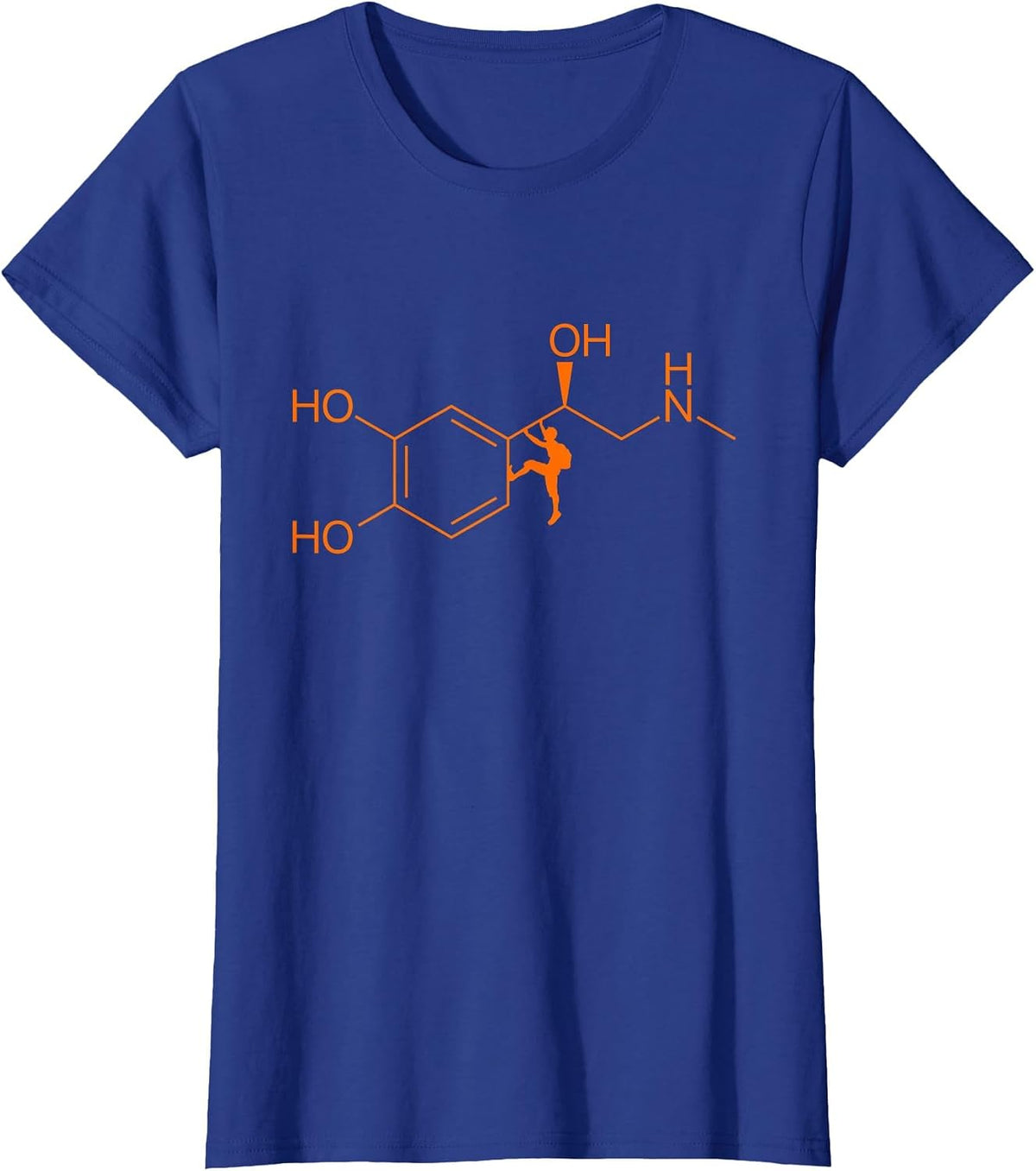Funny Climbing Adrenaline Formula, Rock Climber T-Shirt - Royal Blue