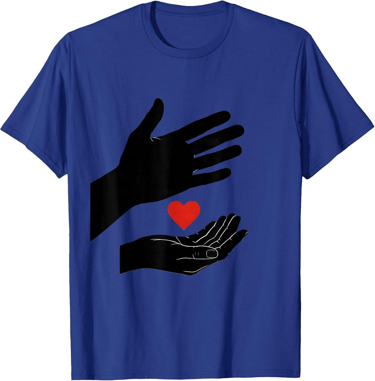 Sign Language I Love You Heart Awareness Gift T-Shirt - Royal Blue