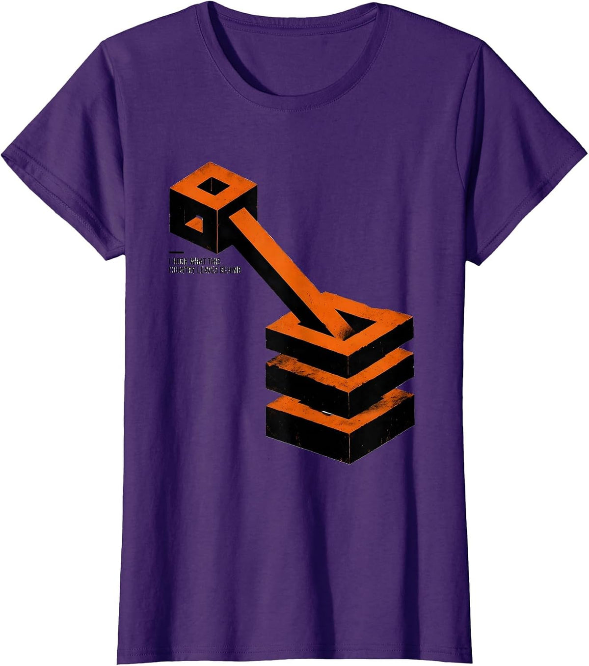 Women's I Hook What This Country Leaves Behind Brutalist Graphic T-Shirt - Purple