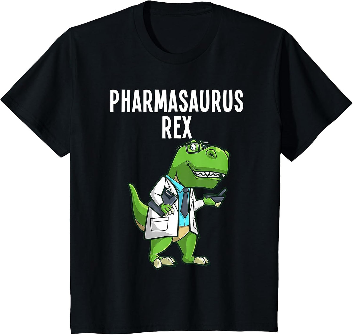 Pharmasaurus Rex Shirt Pharmacy Dinosaur Pharmacists Lover T-Shirt - Black
