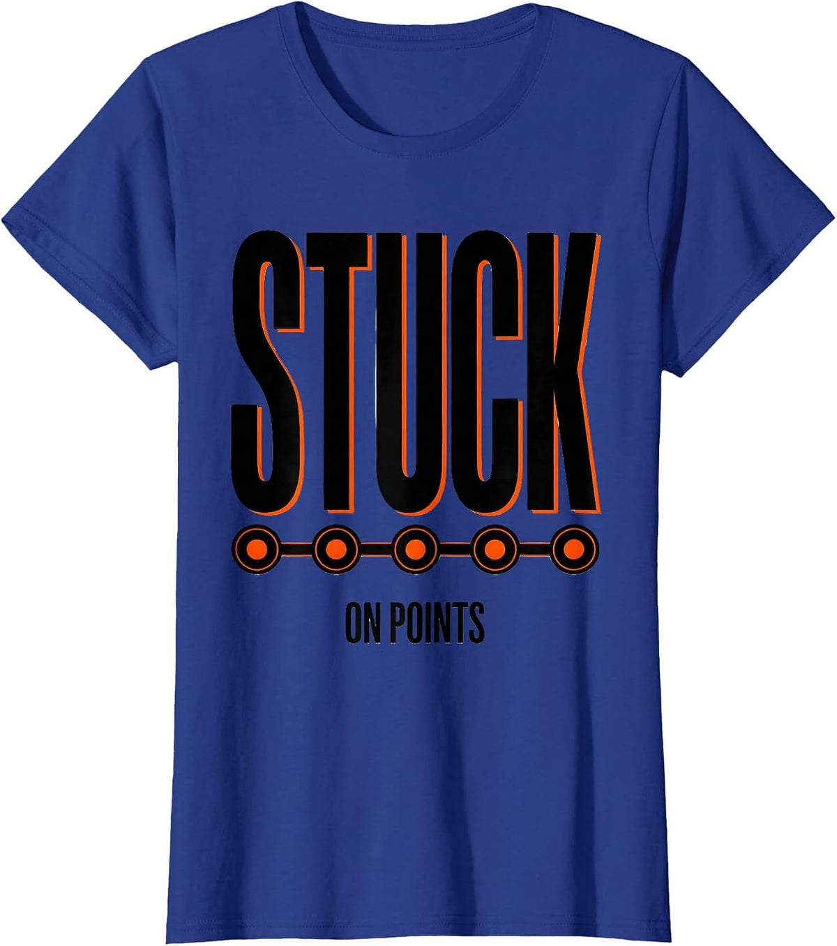 Women's Stuck On Points Funny Classic Car Guy Pickup Truck T-Shirt - Royal Blue