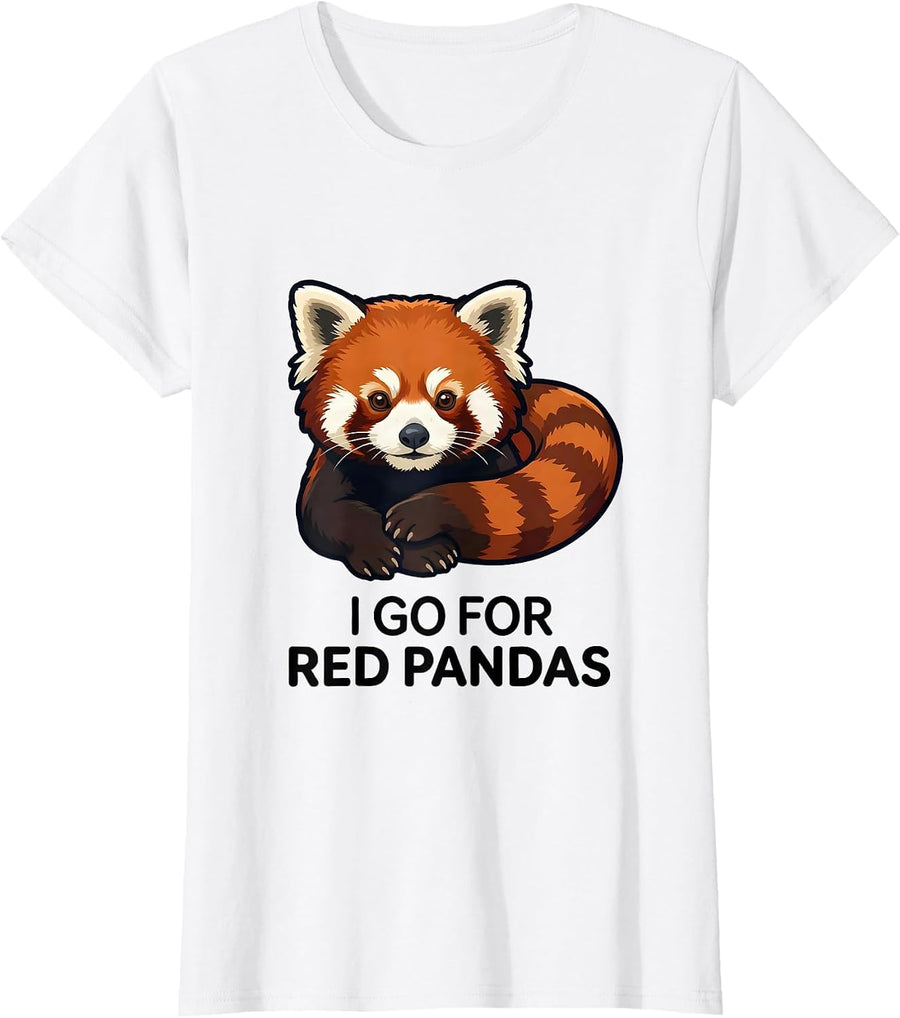 Women's I Go For Red Pandas Cute Red Panda Lover Gift T-Shirt - White