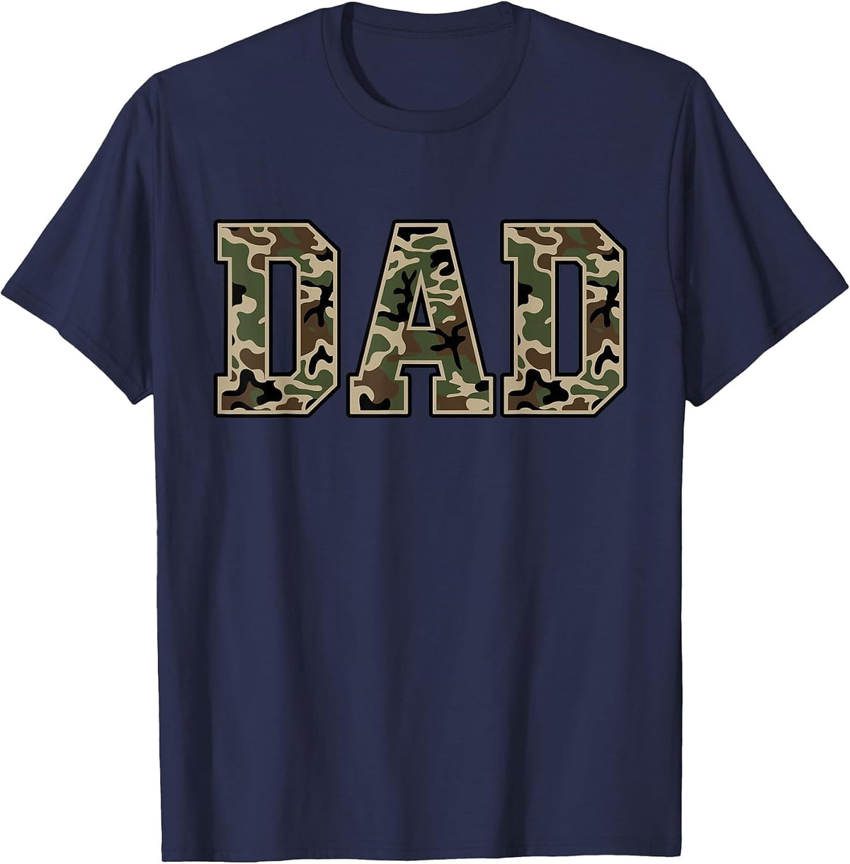 Vintage Camo Duck Hunting Dad Old Camo Dad T-Shirt Tee for Men Hunters - Navy Blue