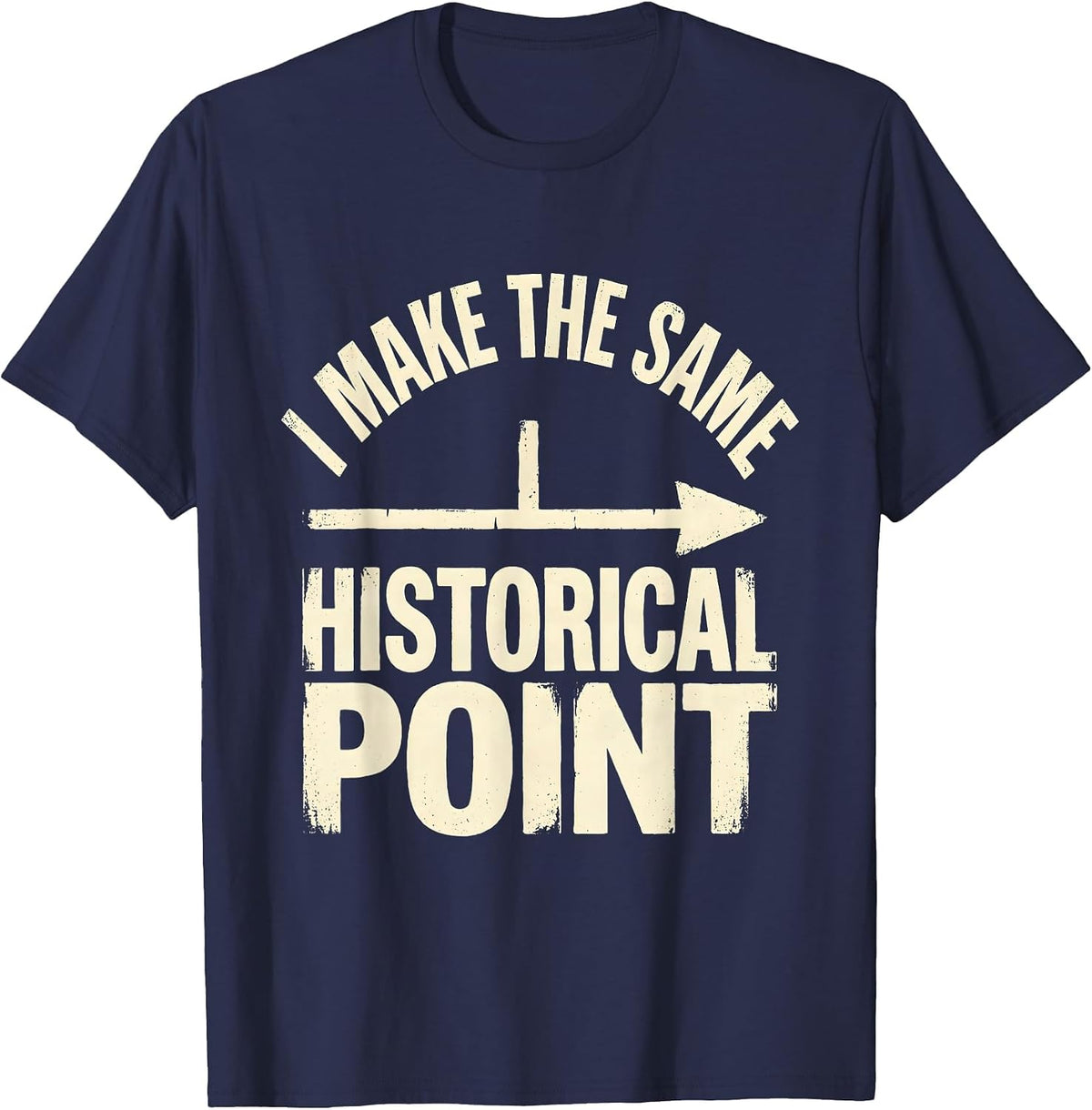 I Make The Same Historical Point Funny History Teacher T-Shirt - Navy Blue