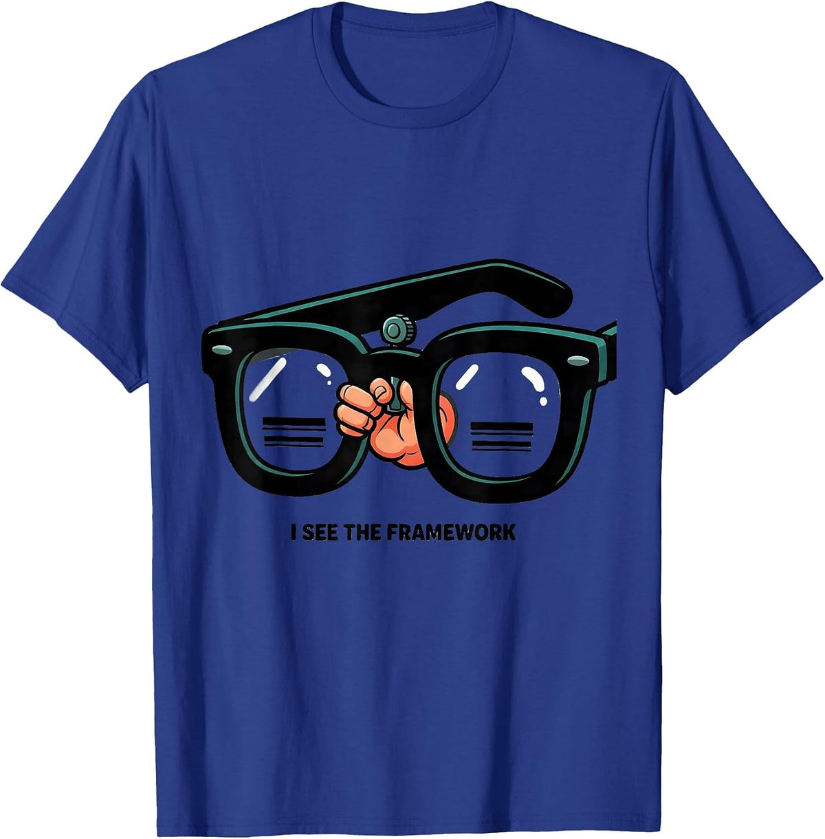 I See The Framework Cartoon Optometrist Eye Doctor Humor T-Shirt - Royal Blue