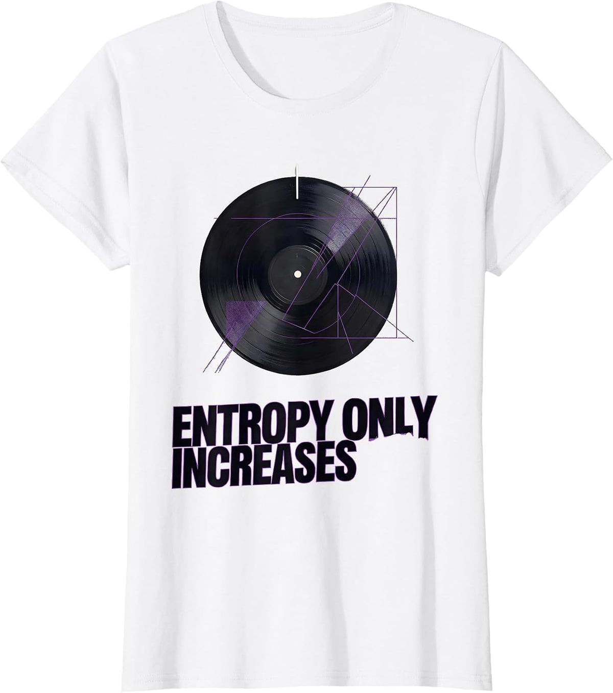 Entropy Only Increases New Wave Physics Nerd Astronomy T-Shirt - White