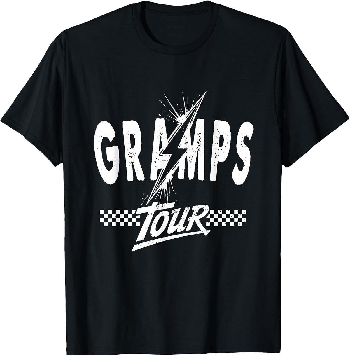 Gramps Tour Rock Band Concert Poster Art T-Shirt - Black