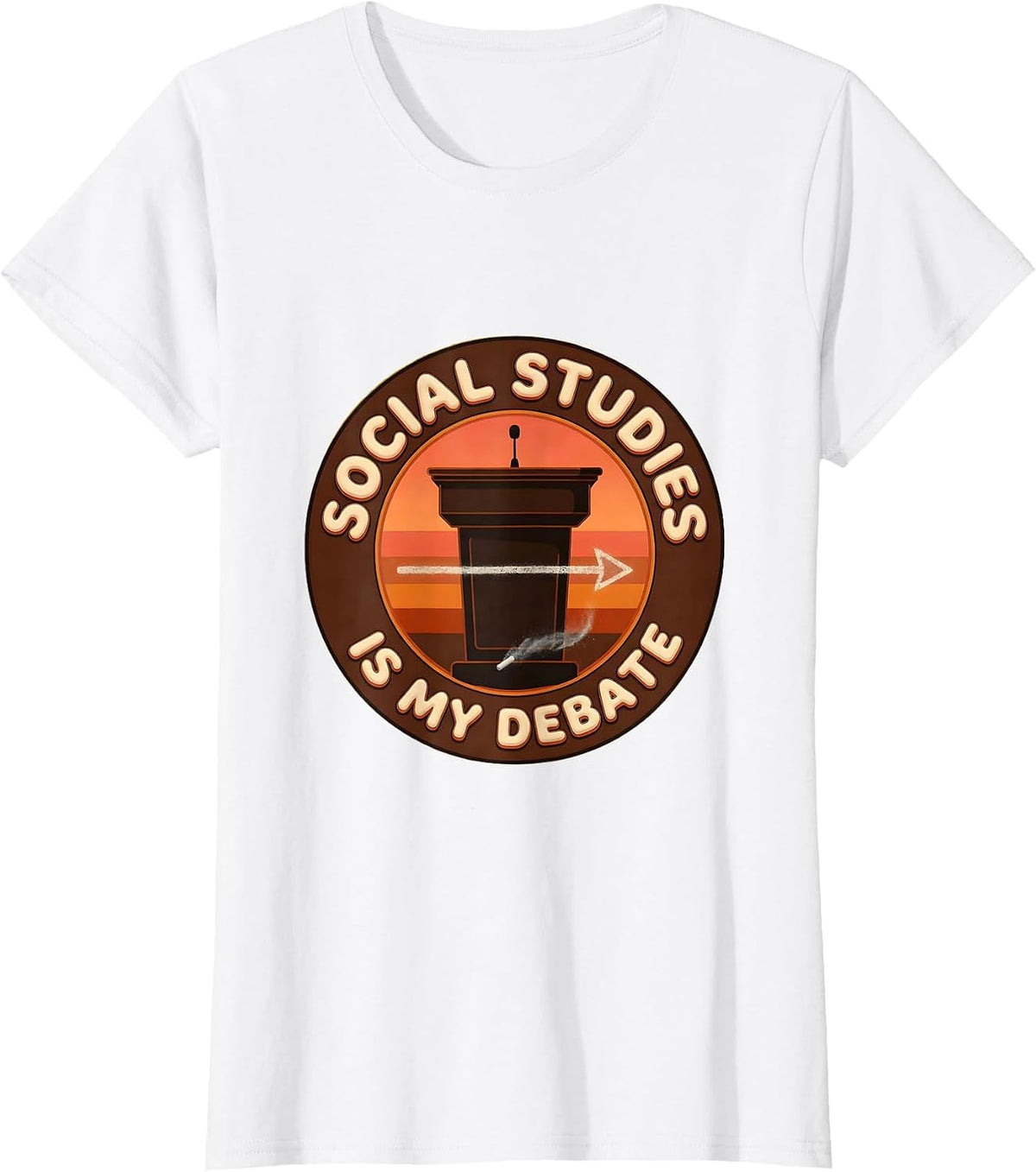 Social Studies Is My Debate Retro Funny Teacher T-Shirt - White
