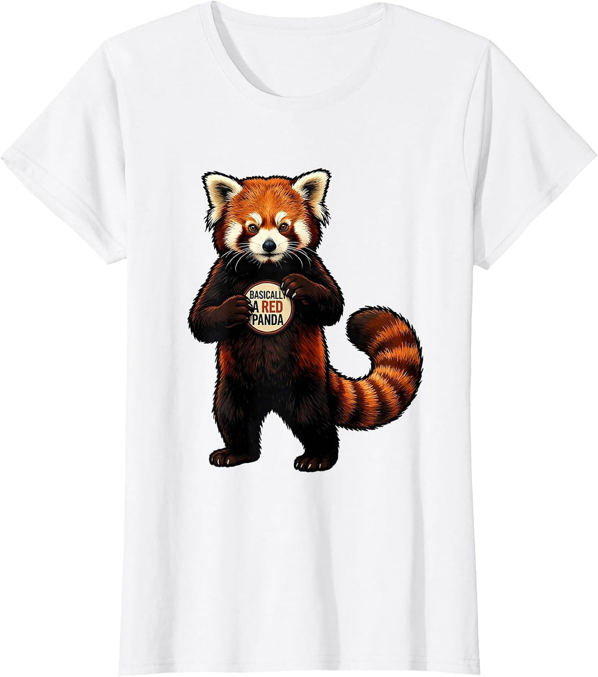 Basically A Red Panda Funny Red Panda Lover Animal T-Shirt - White