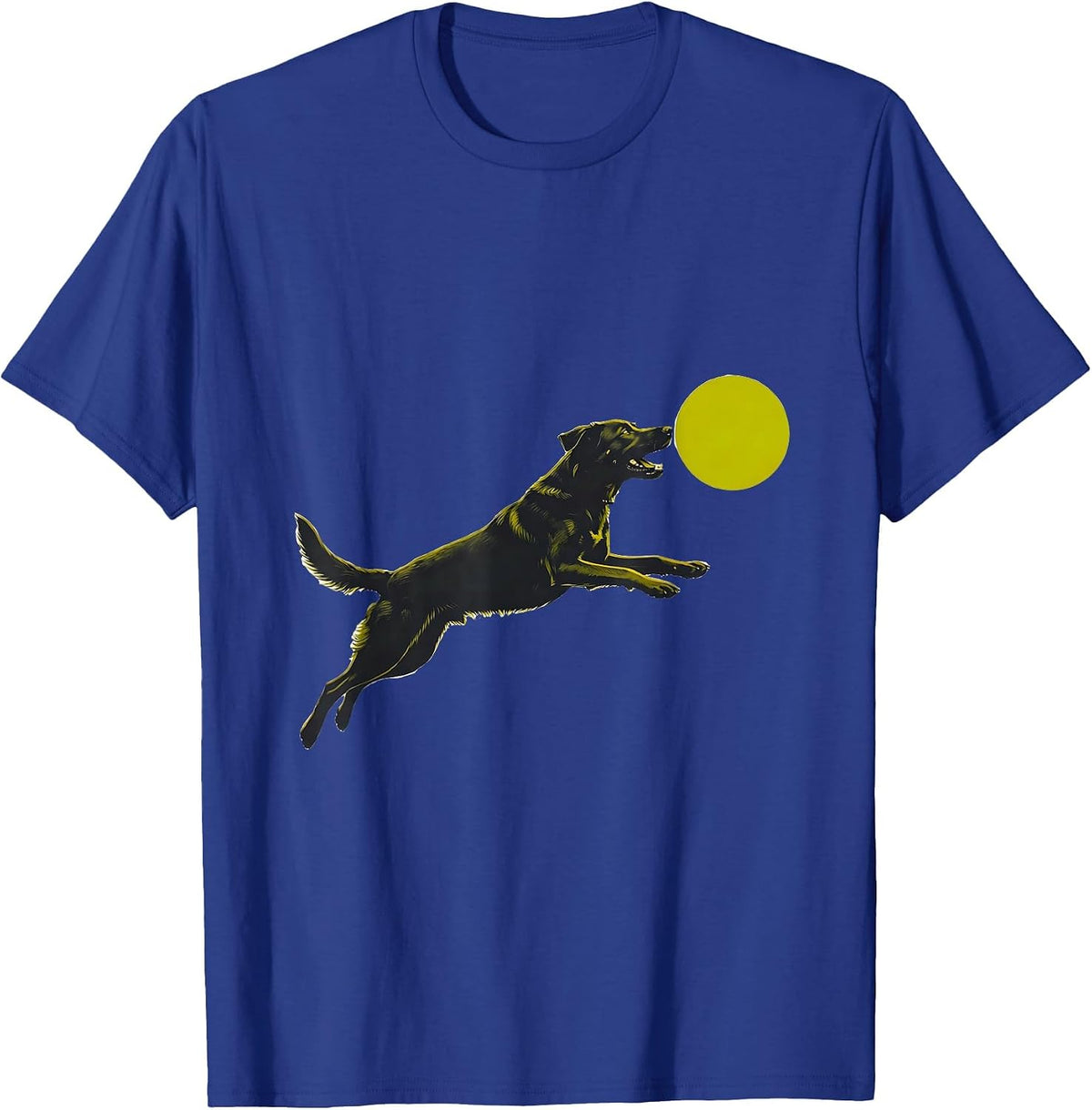 Dog Chasing Tennis Ball Funny Tennis Lover Gift T-Shirt - Royal Blue
