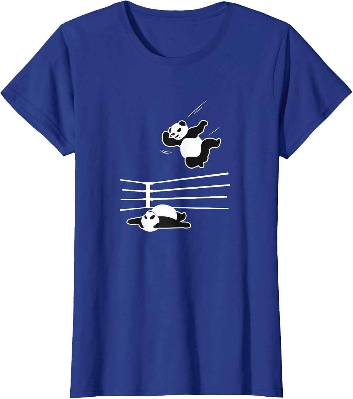 Panda Bear Wrestler Wrestling Grappling T-Shirt - Royal Blue