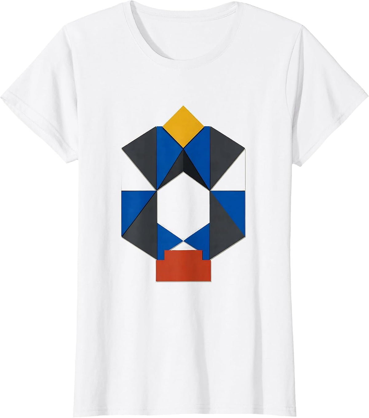 Interlocking Bridge Block Builder Quilt Patchwork T-Shirt - White
