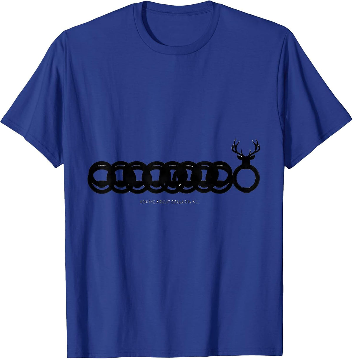 Men's Ask Me About Collar Nine Funny Christmas Deer Hunter Gift T-Shirt - Royal Blue