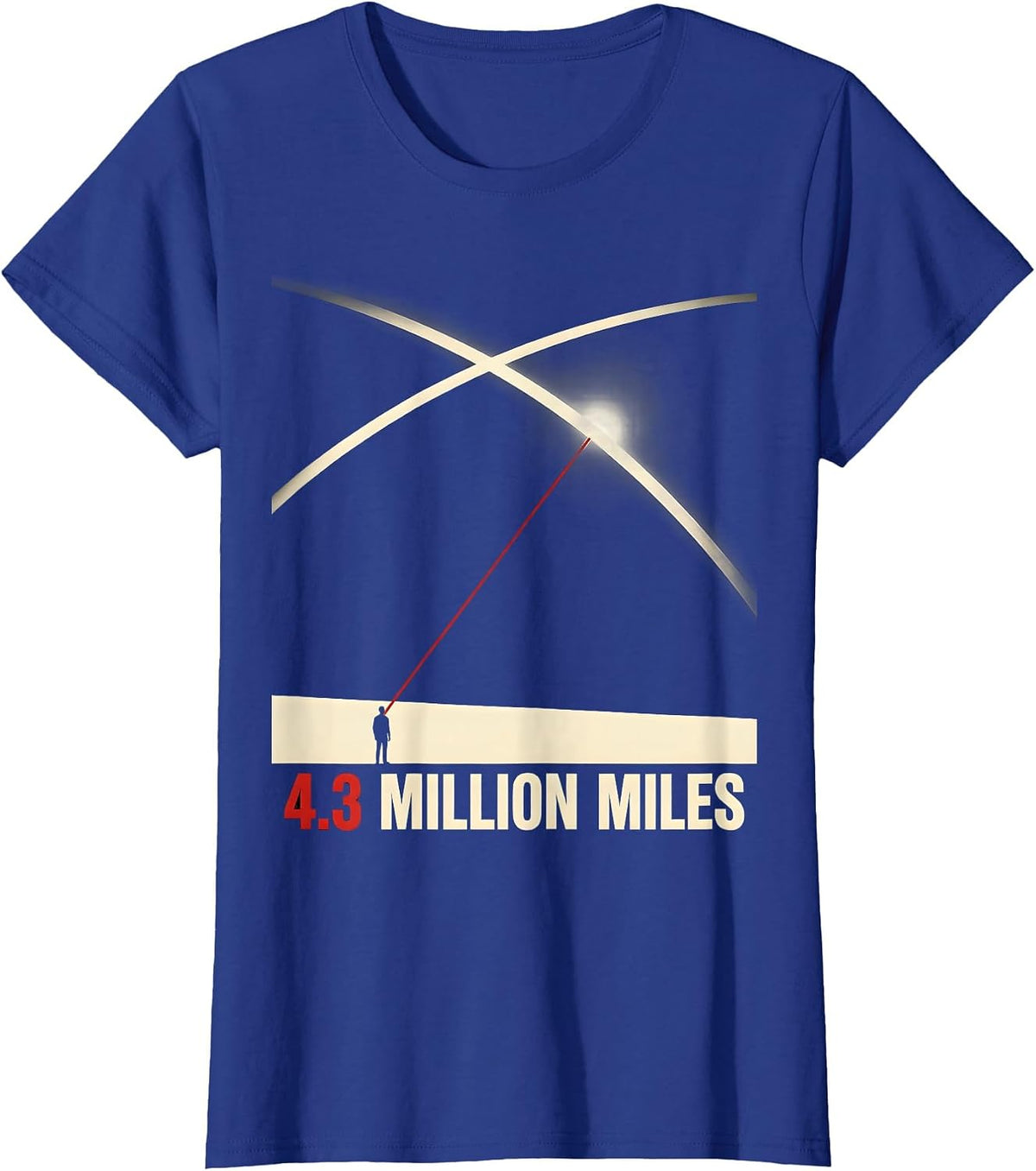 Women's 4.3 Million Miles Constructivist Astrophysics Science T-Shirt - Royal Blue