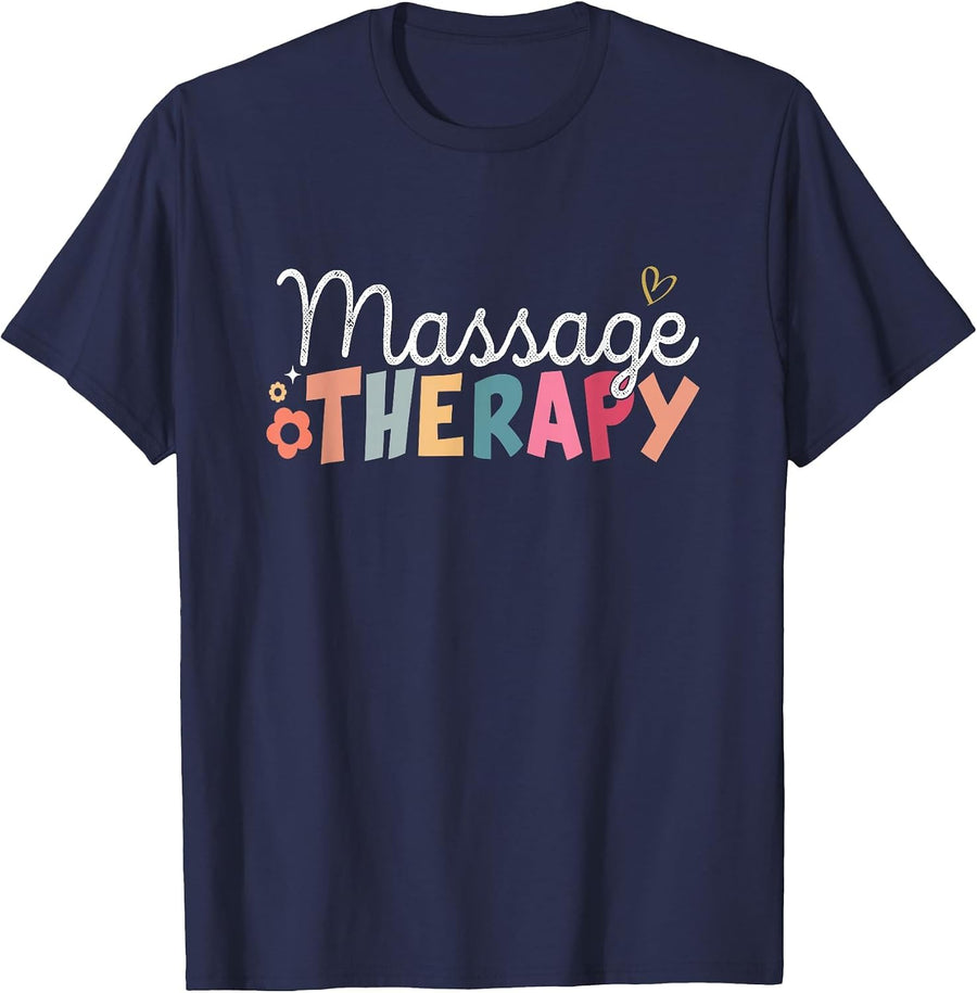 Funny Massage Therapist Muscle Therapy Funny Massage Therapy T-Shirt - Navy Blue