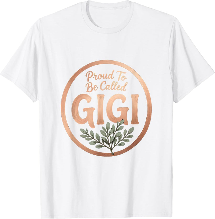 Men's Proud To Be Called Gigi Boho Typography Grandma Gift T-Shirt - White