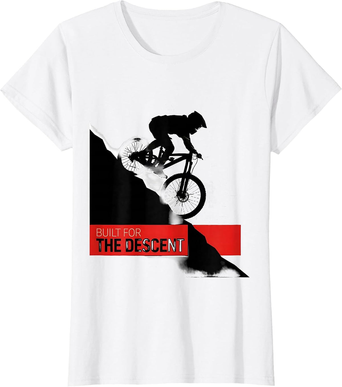 Built for the Descent Mountain Bike Design T-Shirt - White