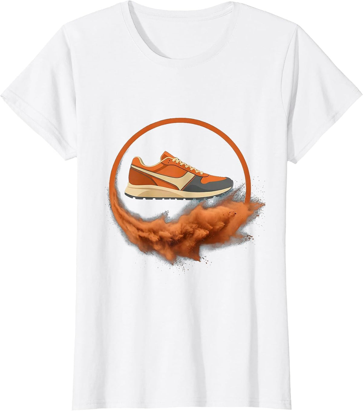 Clay Court Tennis Shoe Dust Drag Graphic T-Shirt - White
