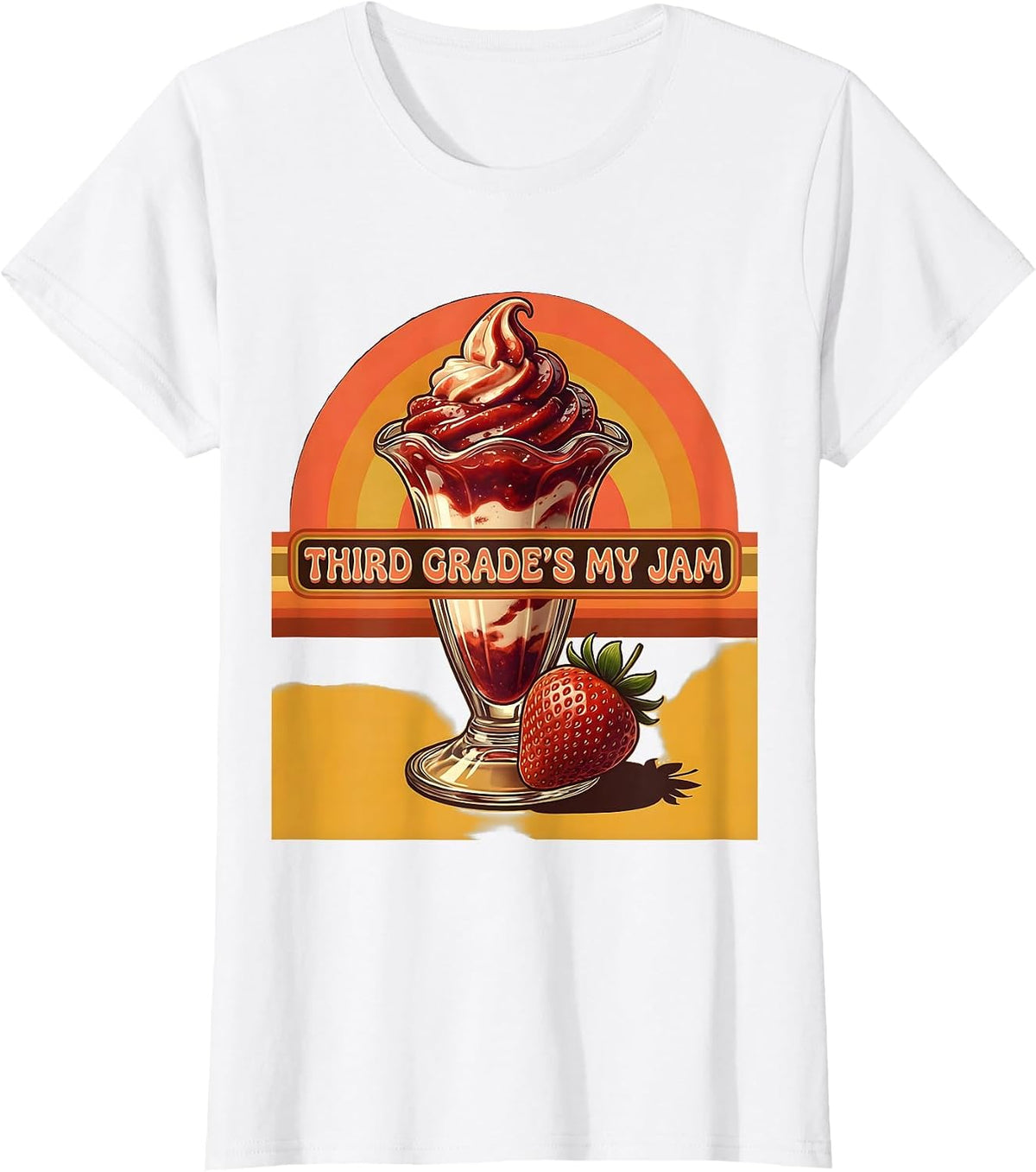 Third Grade's My Jam Retro 70s Back To School Teacher T-Shirt - White