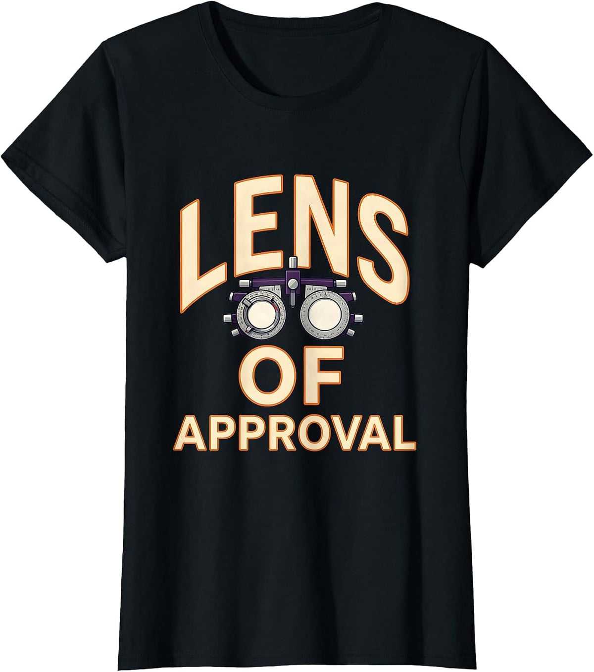 Lens Of Approval Whimsical Optometry Eye Doctor Halloween T-Shirt - Black