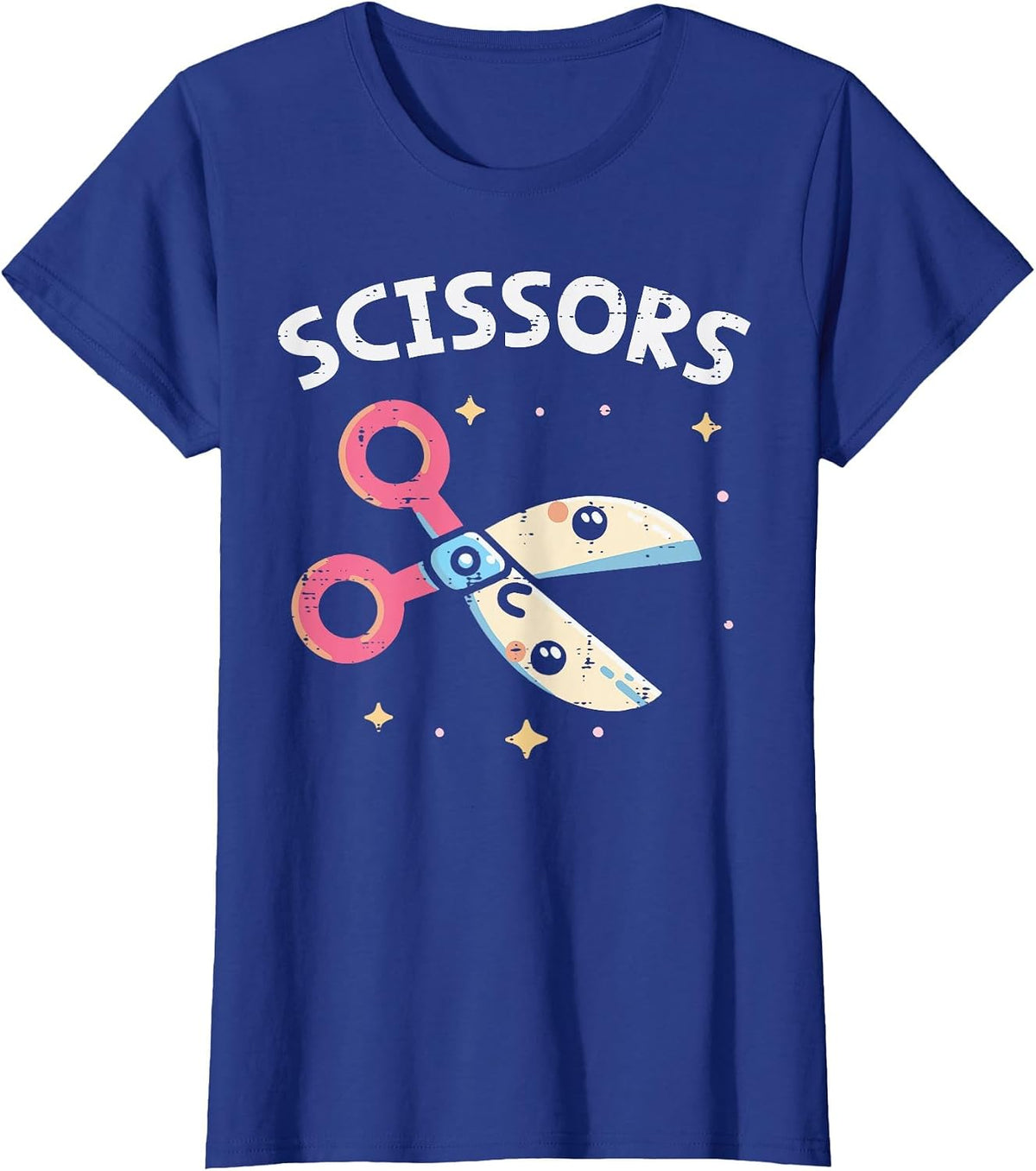 Halloween Scissors Rock Paper Matching Costume Kid Men Women T-Shirt - Royal Blue