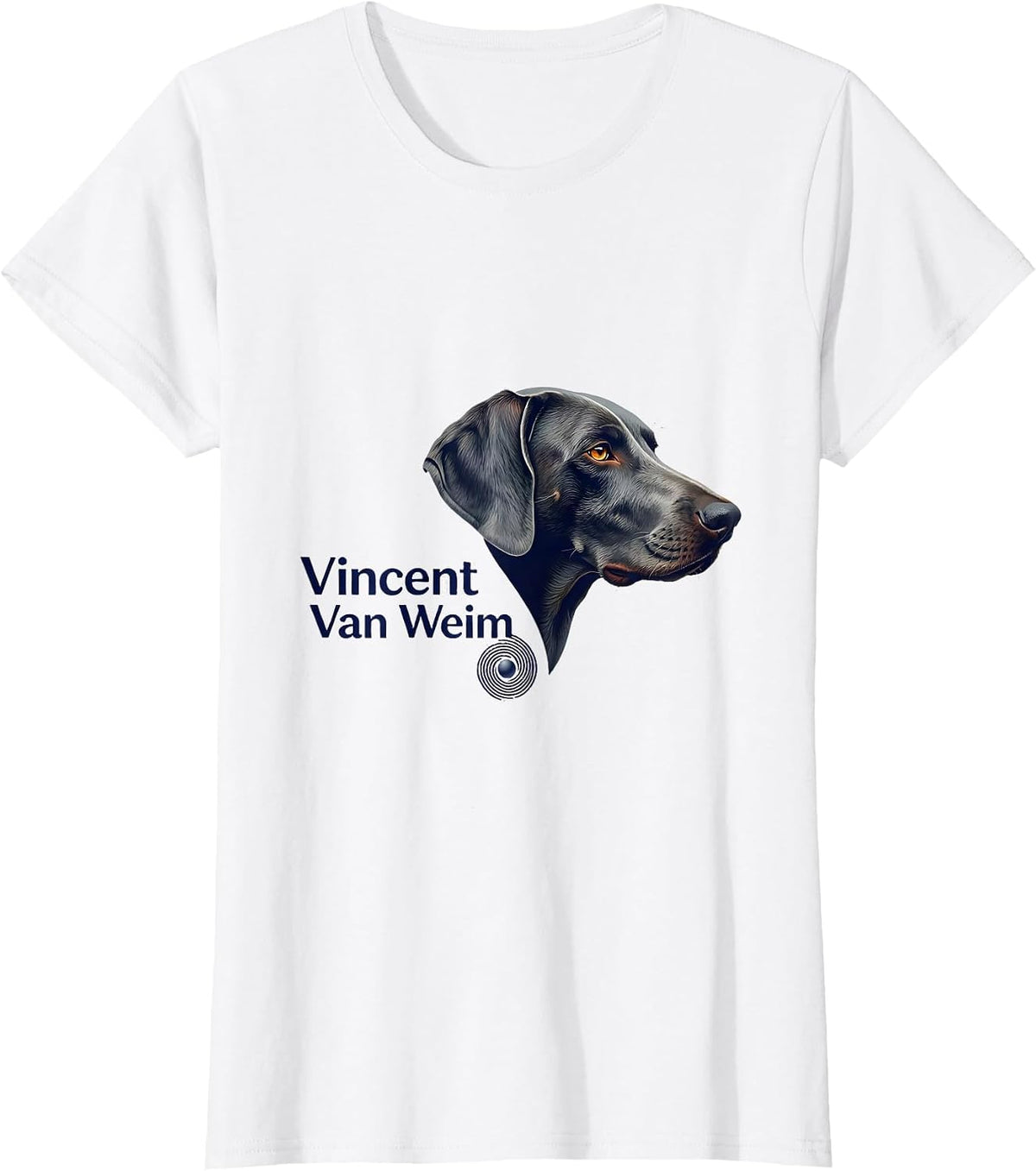 Vincent Van Weim Artistic Weimaraner Portrait Breed Portrait T-Shirt - White