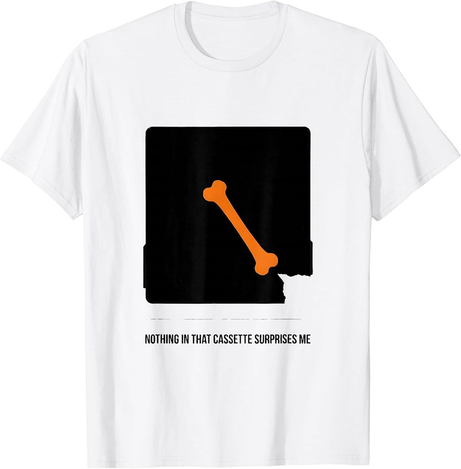 Men's Nothing In That Cassette Surprises Me Brutalist Radiology T-Shirt - White