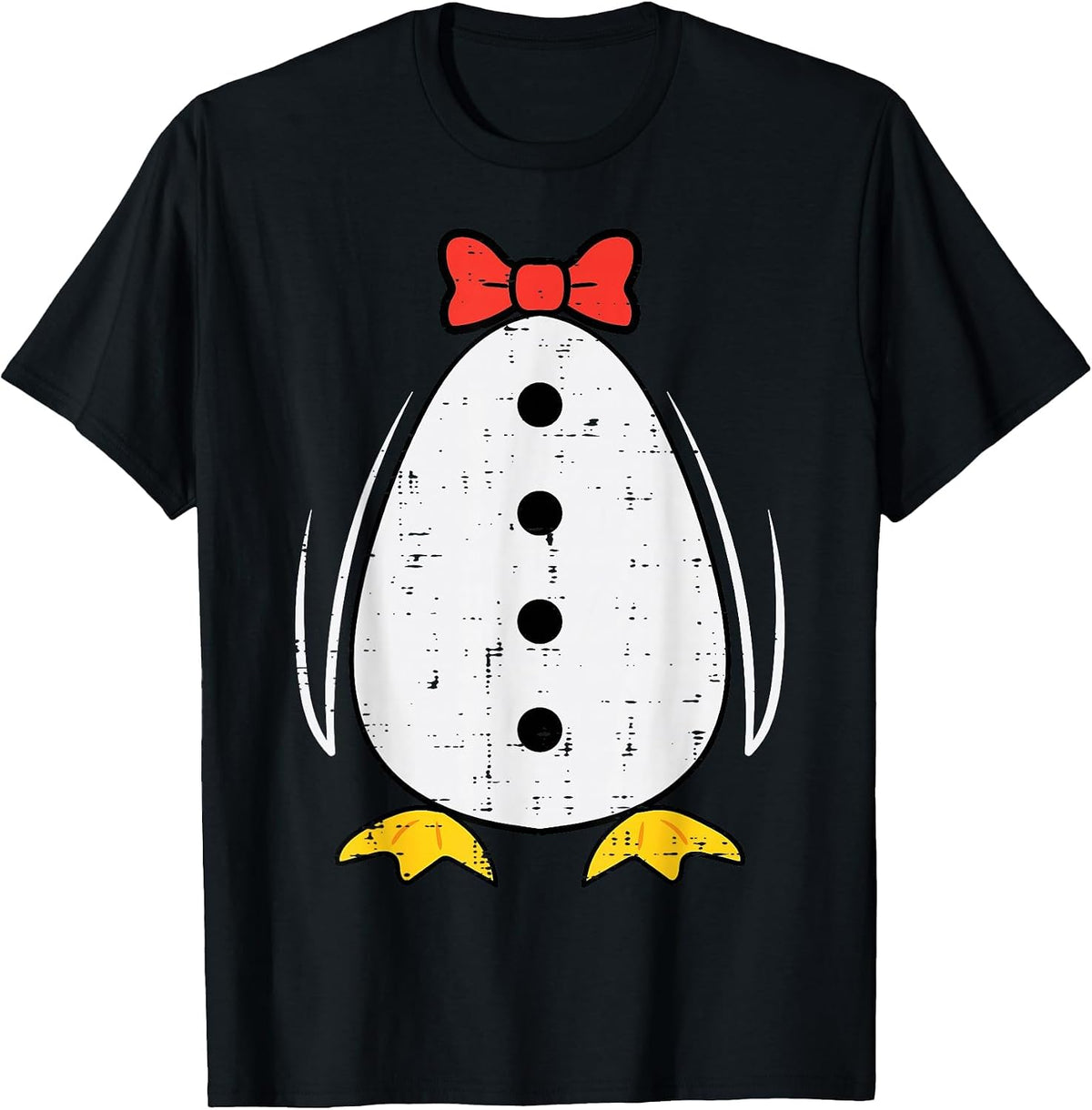 Penguin Costume Halloween Boys Girls Kids Toddler Women Men T-Shirt - Black