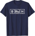 Bruh Gamer Slang Meme Design T-Shirt - Navy Blue
