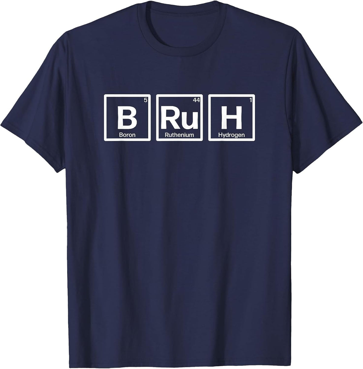 Bruh Gamer Slang Meme Design T-Shirt - Navy Blue