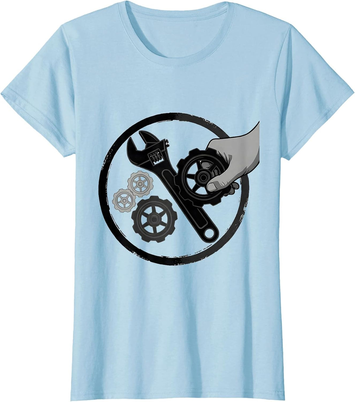 Sealed Pipe Wrench Badge Funny Plumber Gift T-Shirt - Baby Blue