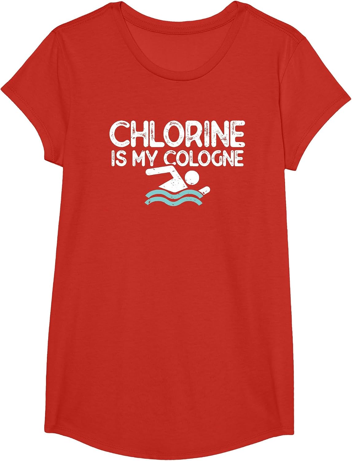 Men Swimming Saying Funny Swimmer T-Shirt - Girls Red