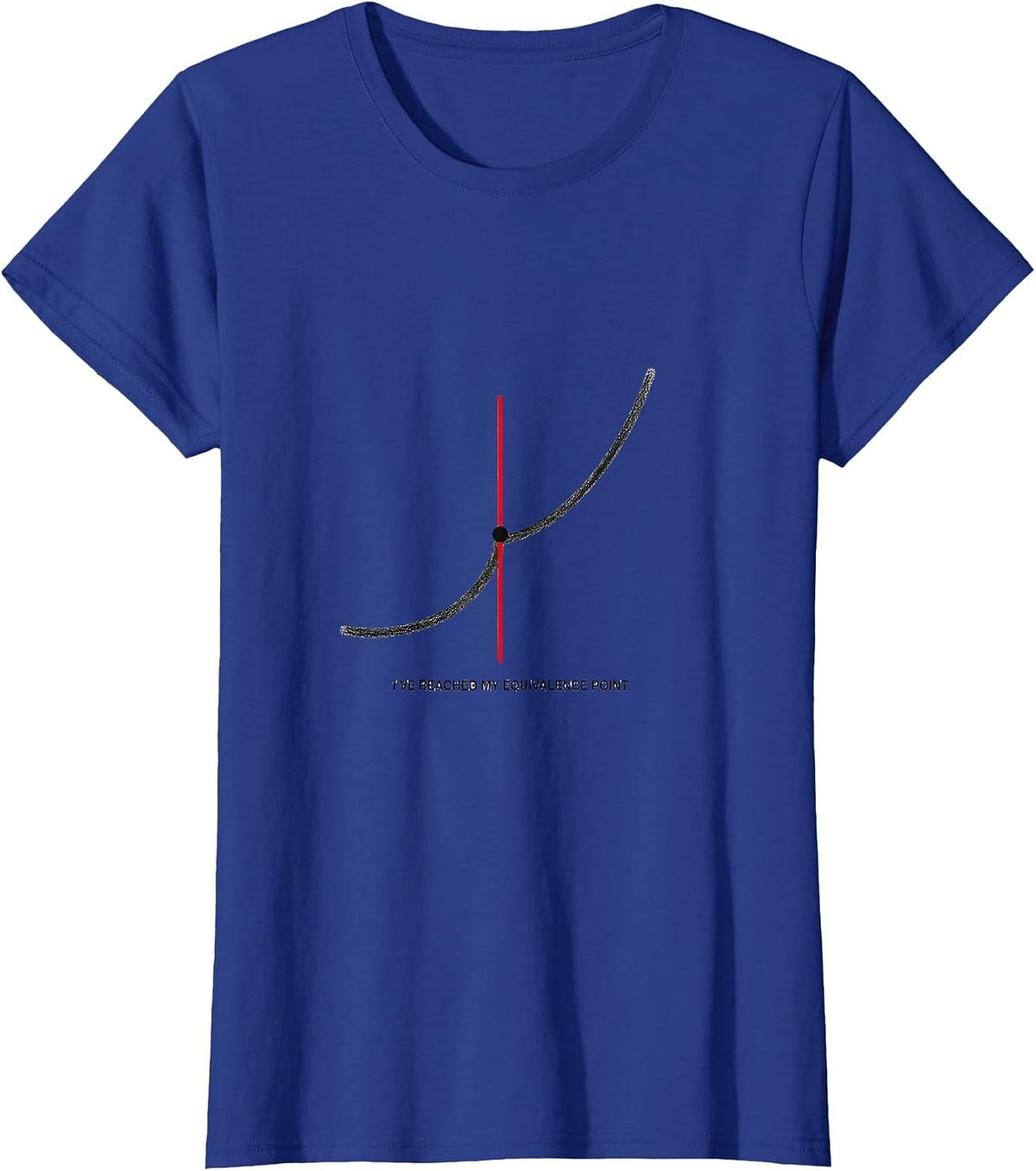 Women's I've Reached My Equivalence Point Funny Chemistry Science T-Shirt - Royal Blue