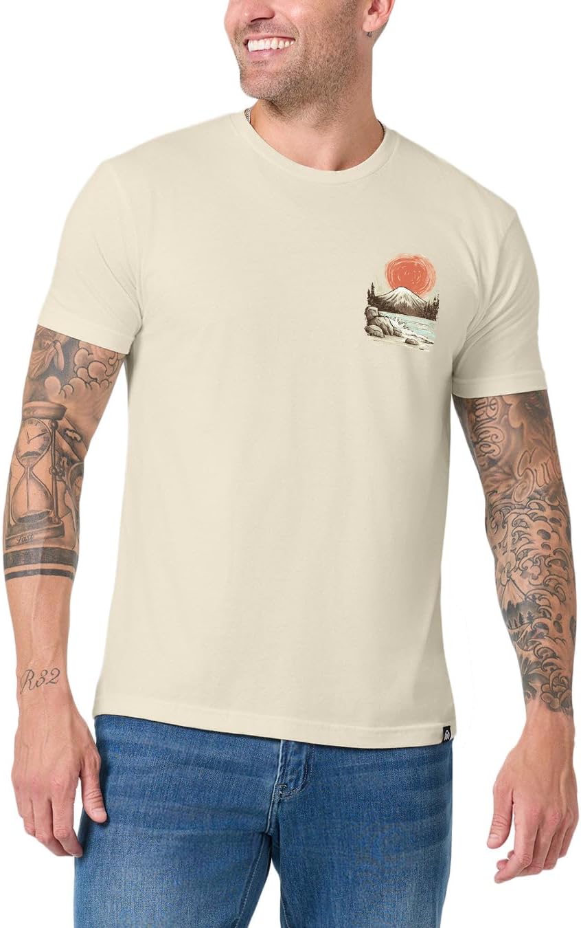 Mens Graphic T-Shirts Cool Nature Design Tees Short Sleeve S-4XL - Solstice Shore