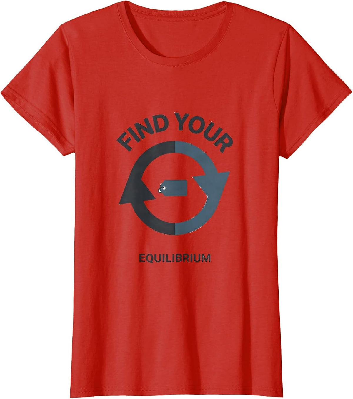 Find Your Equilibrium Minimalist Chemistry Teacher Science T-Shirt - Red
