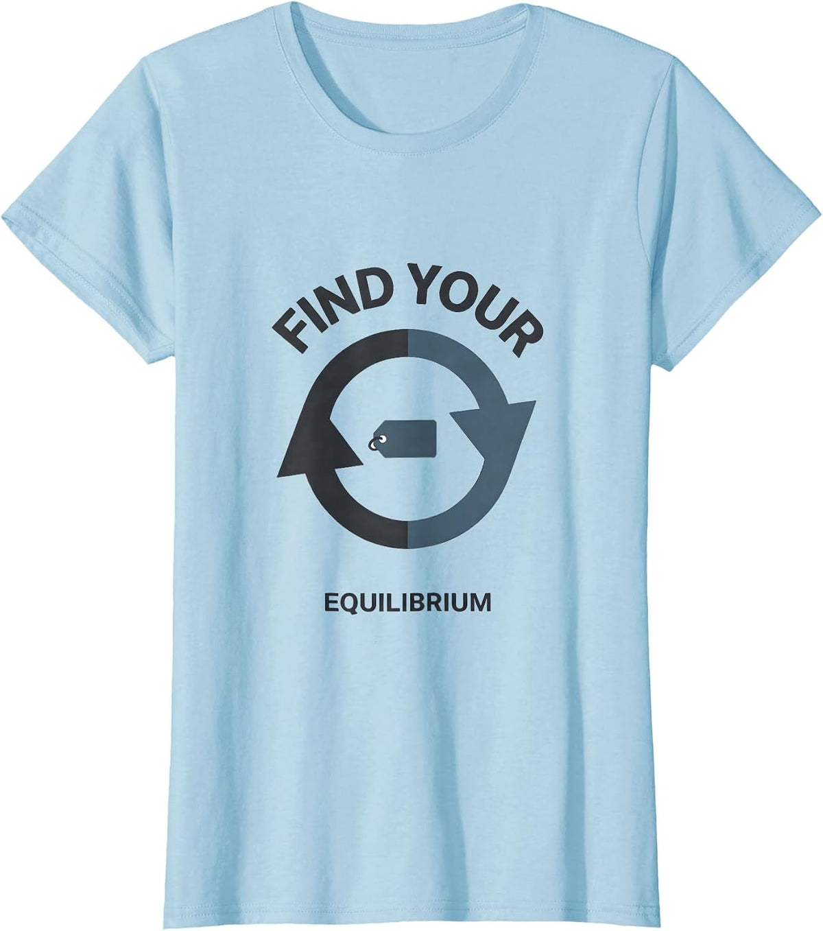 Find Your Equilibrium Minimalist Chemistry Teacher Science T-Shirt - Baby Blue
